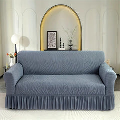 Velvet Stuff Zebra Style Sofa Cover - Gray