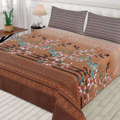 3 Pcs Cotton Bed sheet B 106