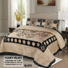 Velvet jacquard Bedsheet —5 Pcs Set— VJD 065